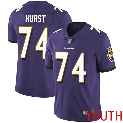 Baltimore Ravens Limited Purple Youth James Hurst Home Jersey NFL Football #74 Vapor Untouchable->youth nfl jersey->Youth Jersey